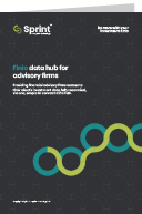 A cover illustration of Sprint Enterprise’s Finio data hub for advisory firms brochure