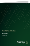 Ad hoc valuation report